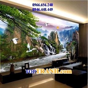 Tranh thêu kín non nước hữu tình